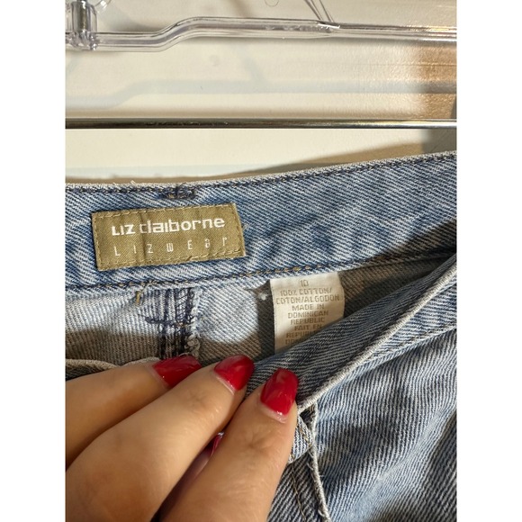 Liz Claiborne Jeans Womens Size‎ 10 High Rise Mom Jeans Light Wash Denim Pants - Picture 2 of 4
